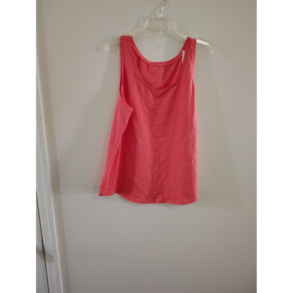 Ann Taylor LOFT Womens XL Coral Pink Slub Knit Scoop Neck Tank Top 20848132